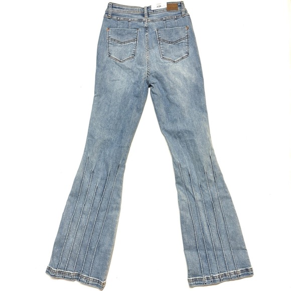 Judy Blue Bootcut Jeans Women 26 High Waist Western Boho Stretch Retro Artsy NWT - Picture 11 of 11